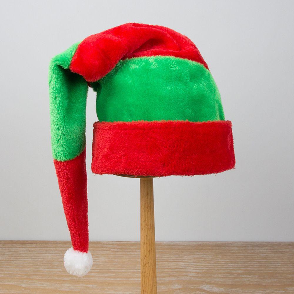 Clown Cap Santa Claus Beanies Korean Winter Caps Women Christmas Hats Red Green Striped Velvet Hats