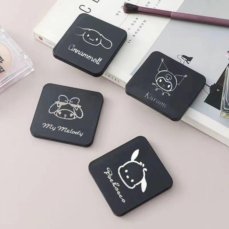 Cartoon Kitty Makeup Mirror Mini Foldable Sanrio Makeup Vanity Mirror Portable Hand Mirrors Double-Sided Compact Pocket Mirror