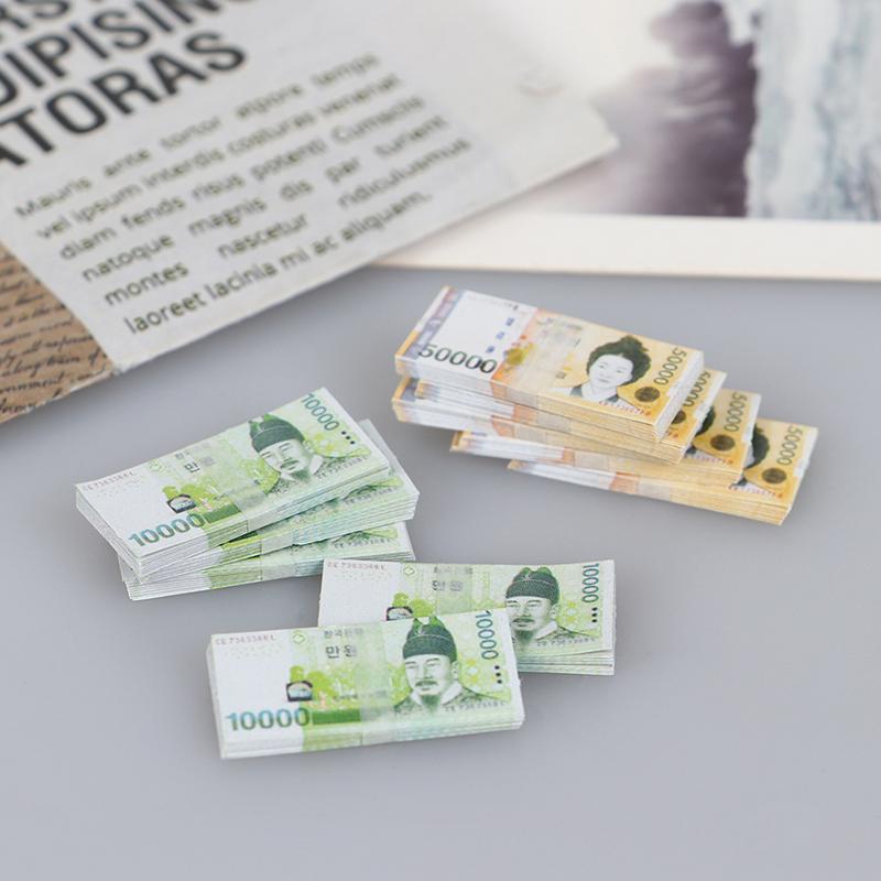 5Pcs 1:12 Dollhouse Miniature Won Simulation Banknote Diy Decor Accessories