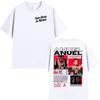 Rap Singer Anuel AA Real Hasta La Muerte Tour 2026 New Album Summer Unisexs Womens Hip Hop Gothic Tshirt Cotton Unisexs Tshirt