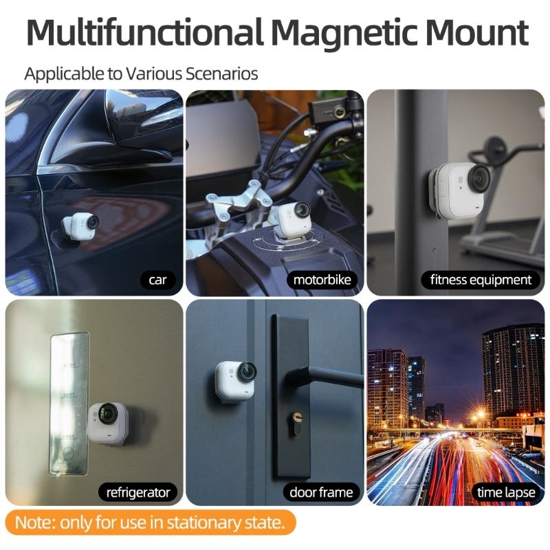 Magnetic Foldable Quick Release Mount For GO Ultra Action Camera MultiScene Shoot Portable Design Travel Friendly
