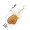 Snow Pu Leather Pendant Fluffy Winter Plush Keyring Fashion Bag Pendant  Gifts