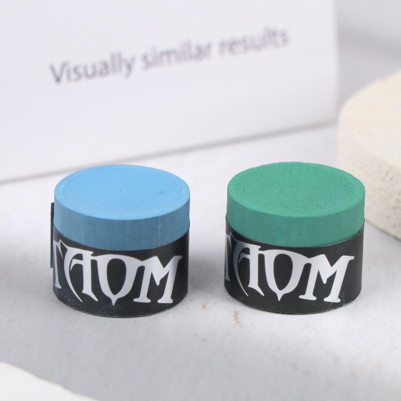 1 Pcs With Storage Box No-Slip Billiard Chalks Pool Cue Stick Chalk Snooker Easy Powder Billiard Chalk Pool Accessories