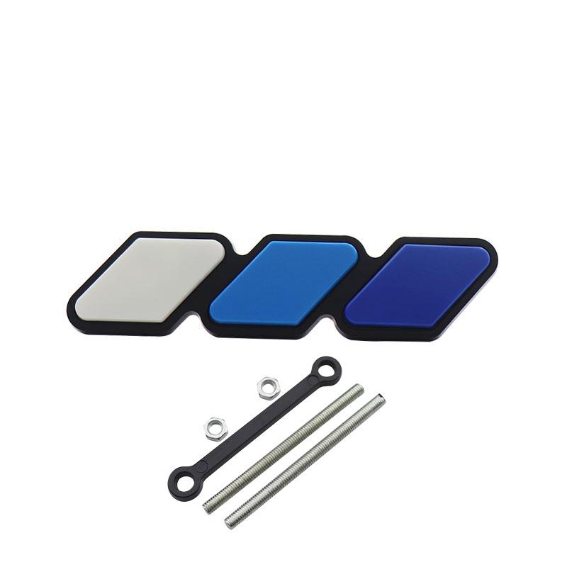 3 Colors Grille Badge Car Three-color National Flag Grille Emblem Mesh Slotted Grill Auto Badge Accessories