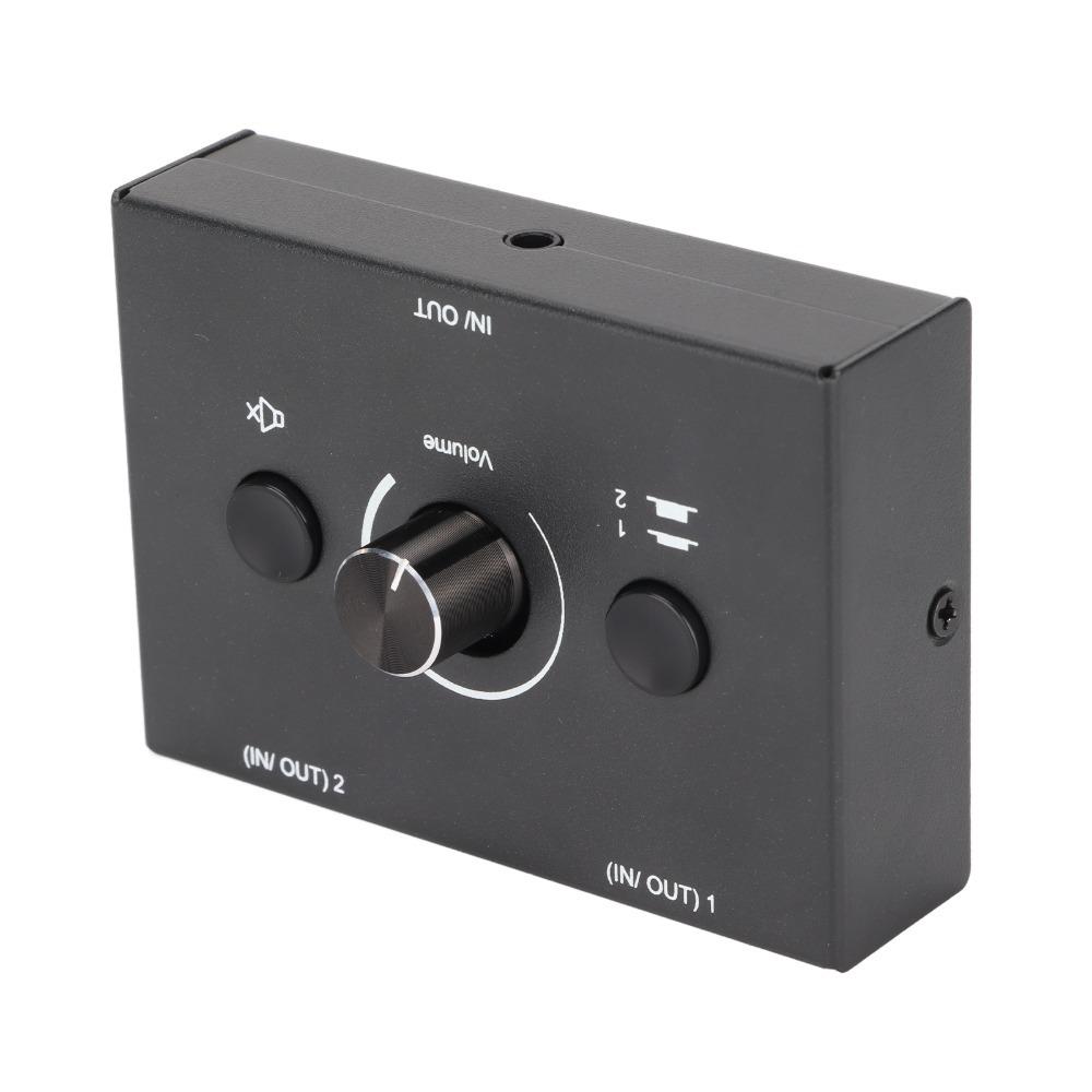 Divisor de Comutação Bidirecional 3,5 mm Plug and Play Caixa Seletora Manual Uso em Estúdio