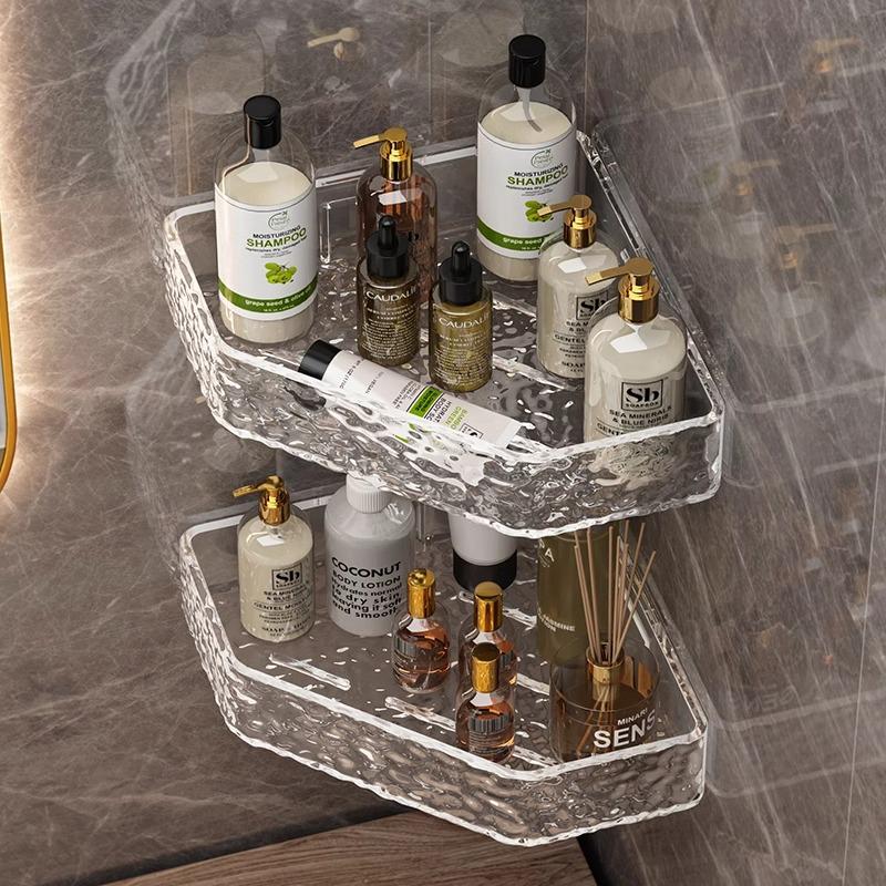 Punch-Free Triangle Wall-Mounted Bathroom Storage Shelf