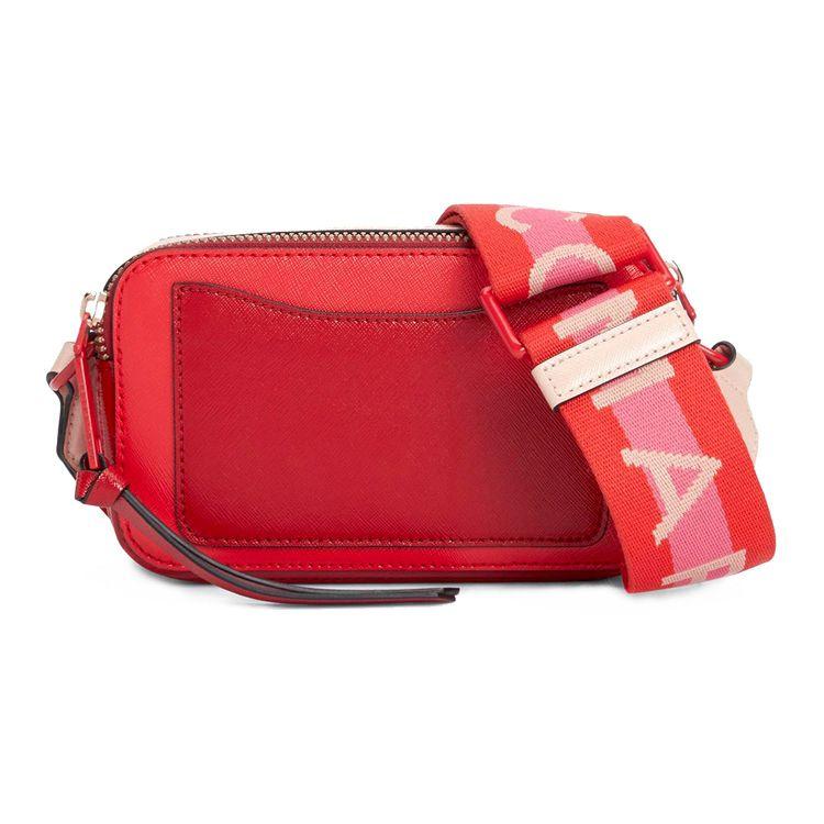 Marc Jacobs Snapshot Crosshatch Zip Closure Adjustable Woven Shoulder Strap Leather Crossbody Bag Women bags M0014538-937
