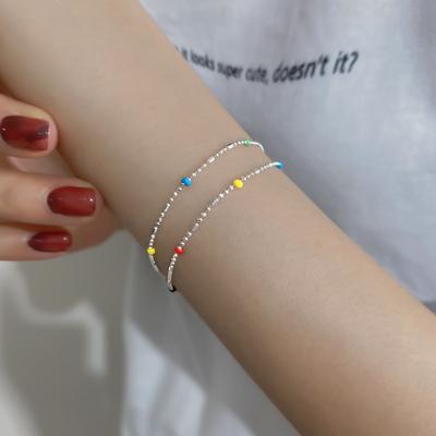 Color Round Bead Bracelet Female IU Same Girlfriend Girl Bracelet Summer Ins Style Niche Design Jewelry