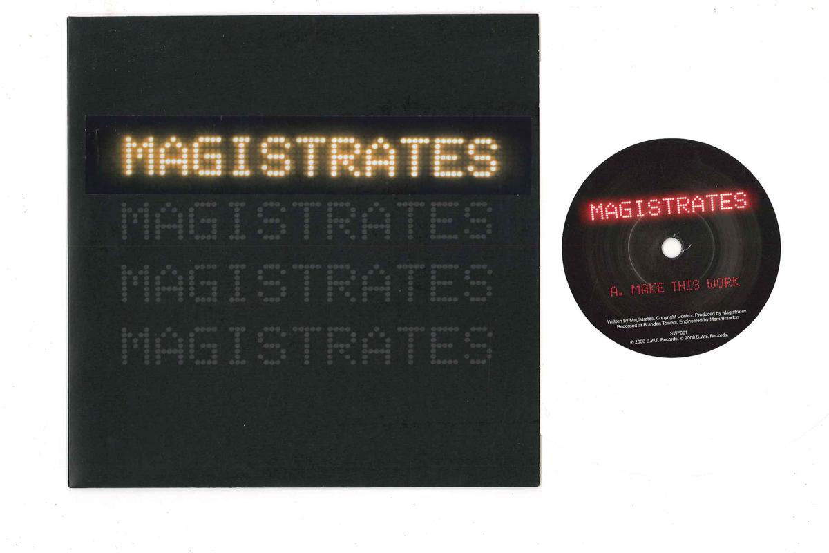 

7inch Record MAGISTRATES - Make This Work SWF001 S.W.F. 2008 UK Rock Used