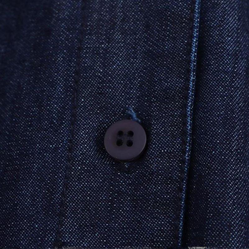 Kaslead New Arrival Women's Clothing Fashion Style Fashion Minimalist Versatile Small Round Lapel Denim Shirt 5520268