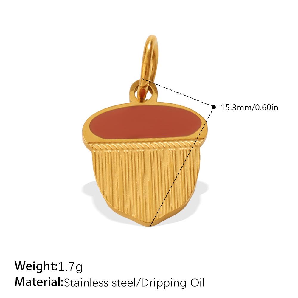 Cute Simple Earrings Bracelet Necklace Accessories Colorful Vegetables Stainless Steel Oil Drip Diy Pendant Female