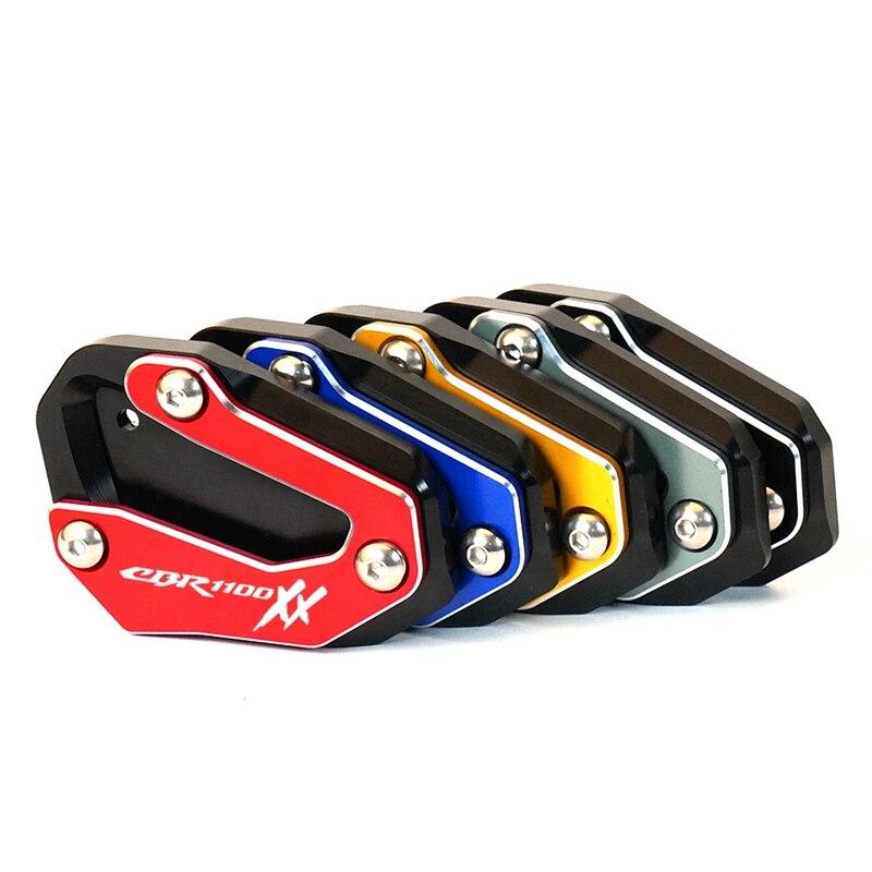 For HONDA CBR1100XX CBR 1100 XX 1100XX CBR1100 XX 1996-2008 Motorcycle CNC Support Plate Kickstand Foot Side Stand Extension Pad
