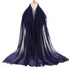Women's Elegant Pleated Shawl Scarf, Lightweight Breathable Scarf with Beads, Versatile Sunscreen Shawl for Daily/Party