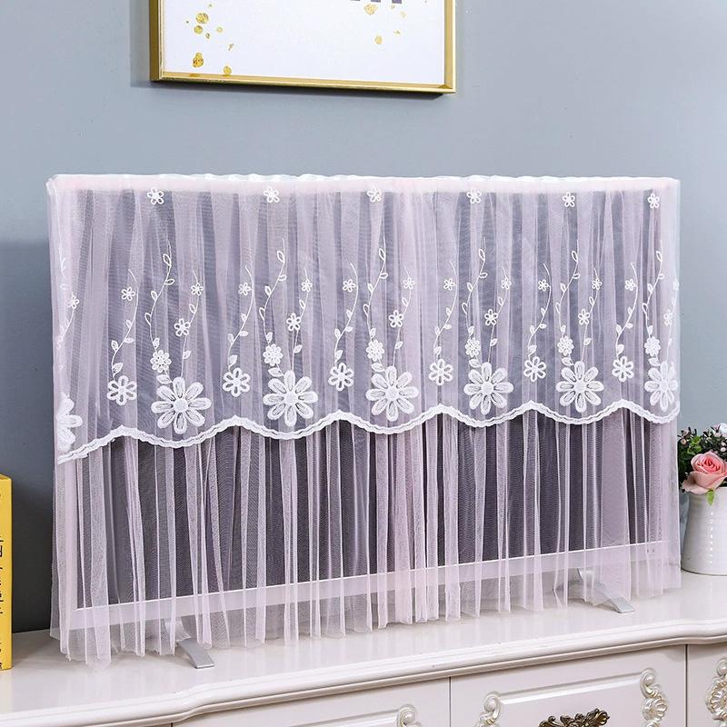 1 Peça Tela de TV Monitor 32/40-42 polegadas Televisão LCD Protetor Elegante Capa Protetora Decoração de Casa Bordado de Renda Universal