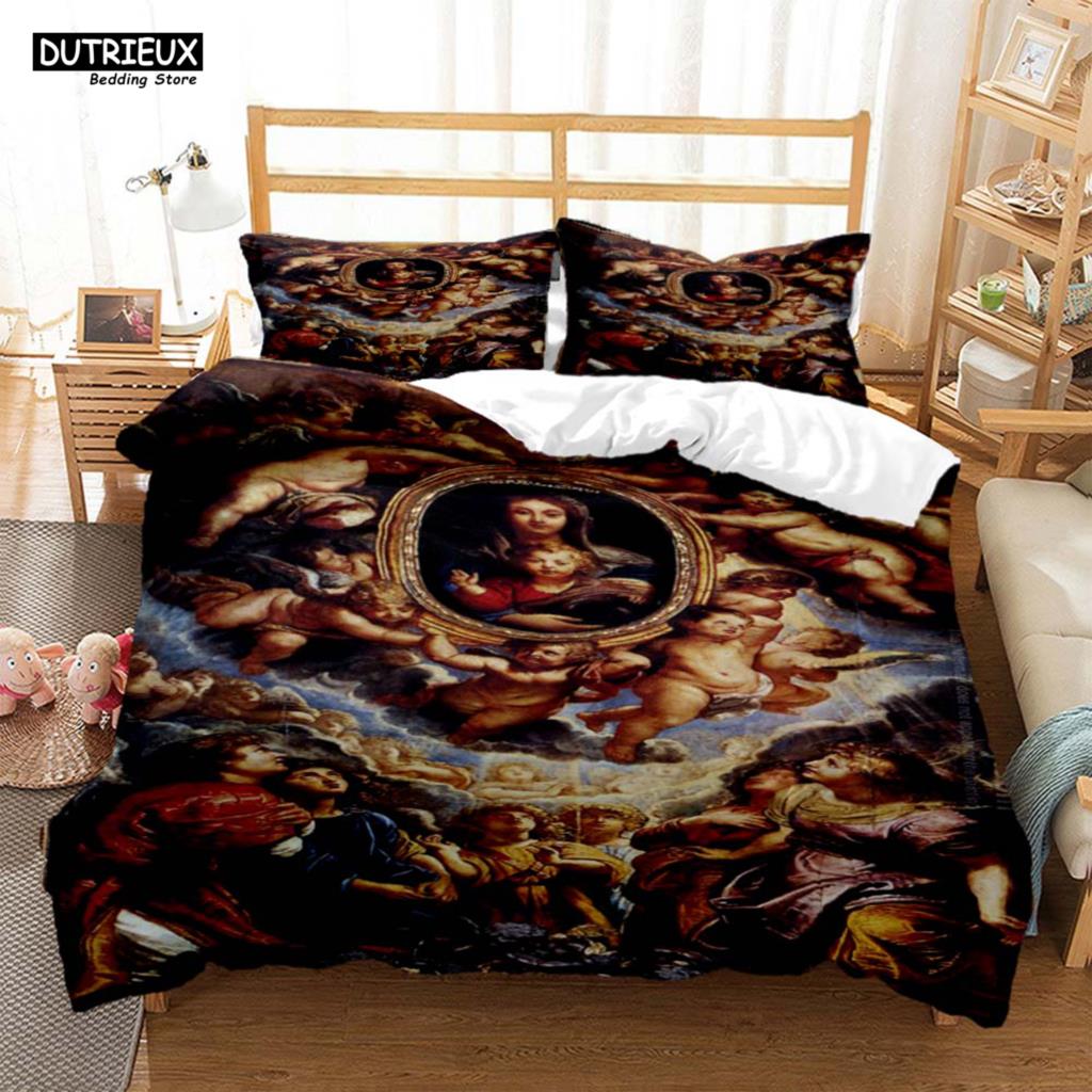 Bettdecke Gott Digitaldruck Polyester Bettwäsche-Sets Kinder Jungen Set Für Teenager Bettwäsche-Set Bett-Set Queen-Size Bettwäsche-Set
