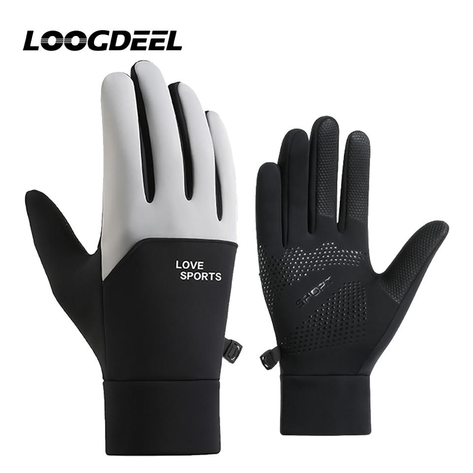 Loogdeel Outdoor Skiing Cycling Thickened Full Finger Gloves Touch LCD Screen Sports Equipment Ew Winter Waterproof Warm Gloves