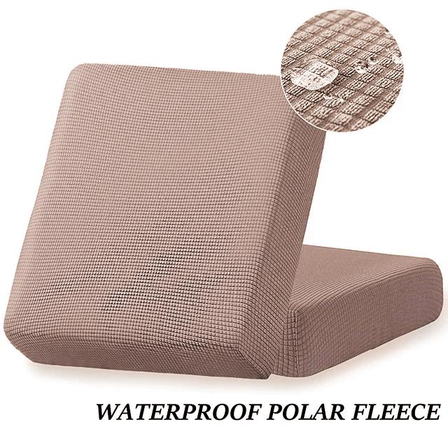 Waterproof Plain Sofa Cushion Cover Jacquard Elastic Sofa Slipcovers For Living Room Chaise Lounge L-Shaped Sofa Seat Cover
