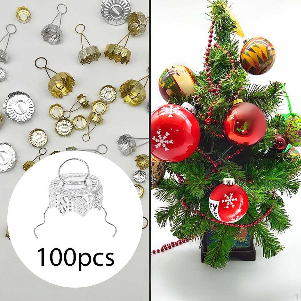100 Stück Weihnachtskugel-Ornament Metallaufhänger für Partys
