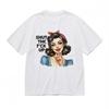 Women's T-shirt With Sassy Vintage Lady Graphic Unisex White 100% Cotton Top USA