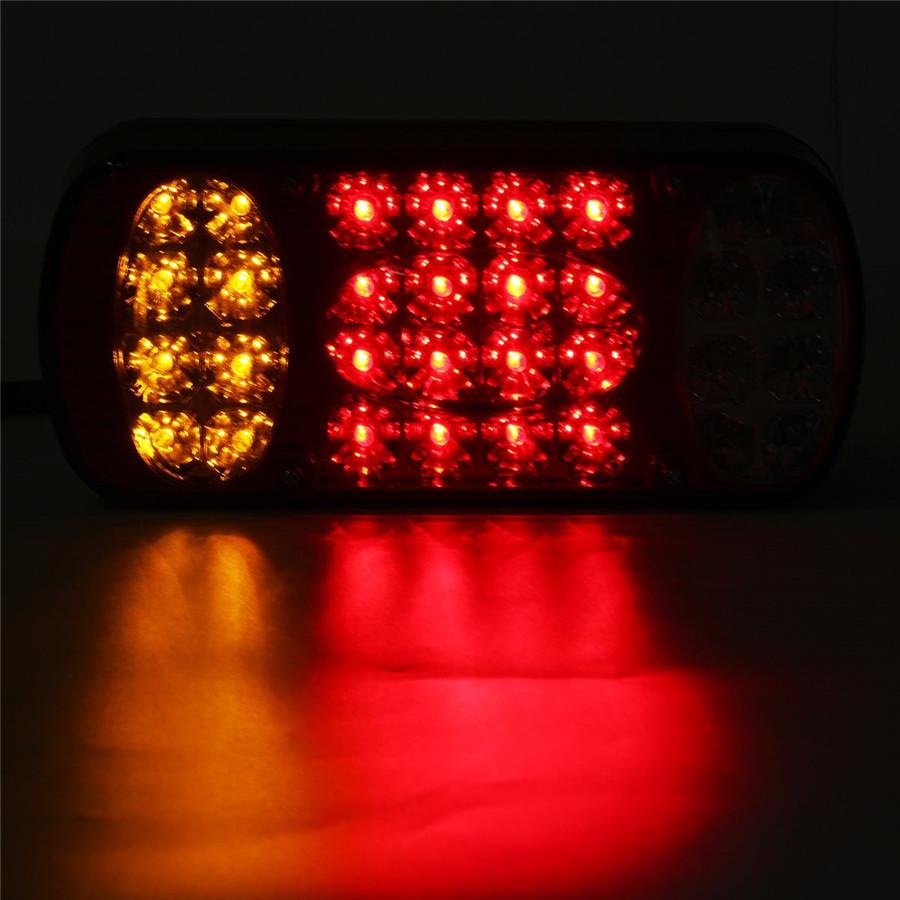 12V LED Rear Stop Light Brake Indicator Lamp For Truck Trailer Van Caravan RV
