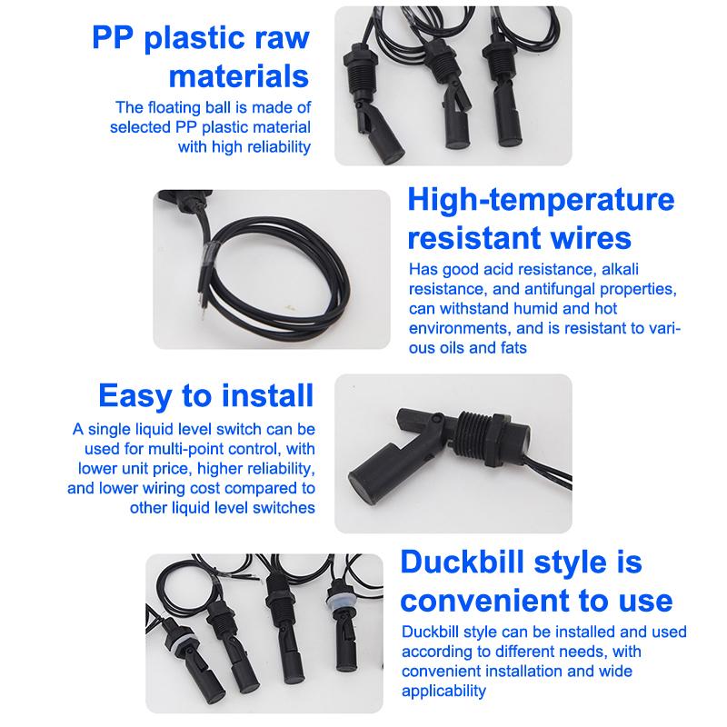 1Pc 12V-110V Water Level Switch Liquid Level Sensor Pp Plastic Ball Float Switch Water Level Switch