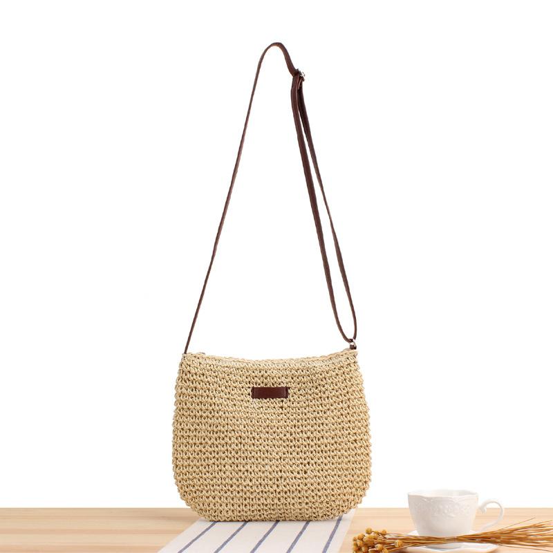 Straw Knitted Purses and Handbags Women Shoulder Bags Straw Woven Side Bag for Ladies Woman Handbag Beach Bag