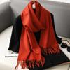 Nytt 62 farger Vinterskjerf for kvinner Langt Varmt Kasjmirskjerf Hijab Ensfarget Dame Sjal Wrap Kvinnelig Pashmina Bandana Hodeskjerf