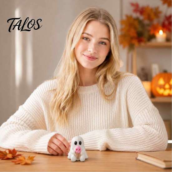 Niche Home Decor for Halloween Ice Cream Ghost Resin Figurine, Cute Spooky Desk Artistic Craft Gift Home, Soft Summer Ornament, Festive Friends Unique