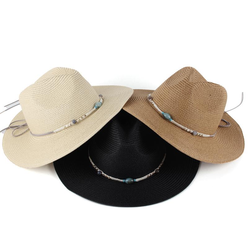 Multi-color Optional Simple Fashion Spring and Summer Women Panama Straw Hat Gentleman's Top Hat Travel Visor