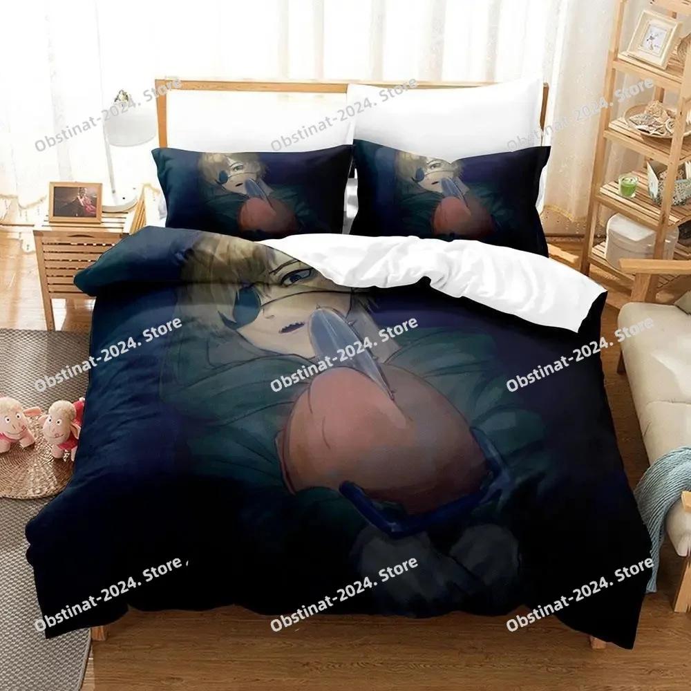Chainsaw Man Pochita Printed Bed Set Duvet Cover Pillowcase Bedding Set Bed Linen Sheet Quilt Cover Full Queen King Size