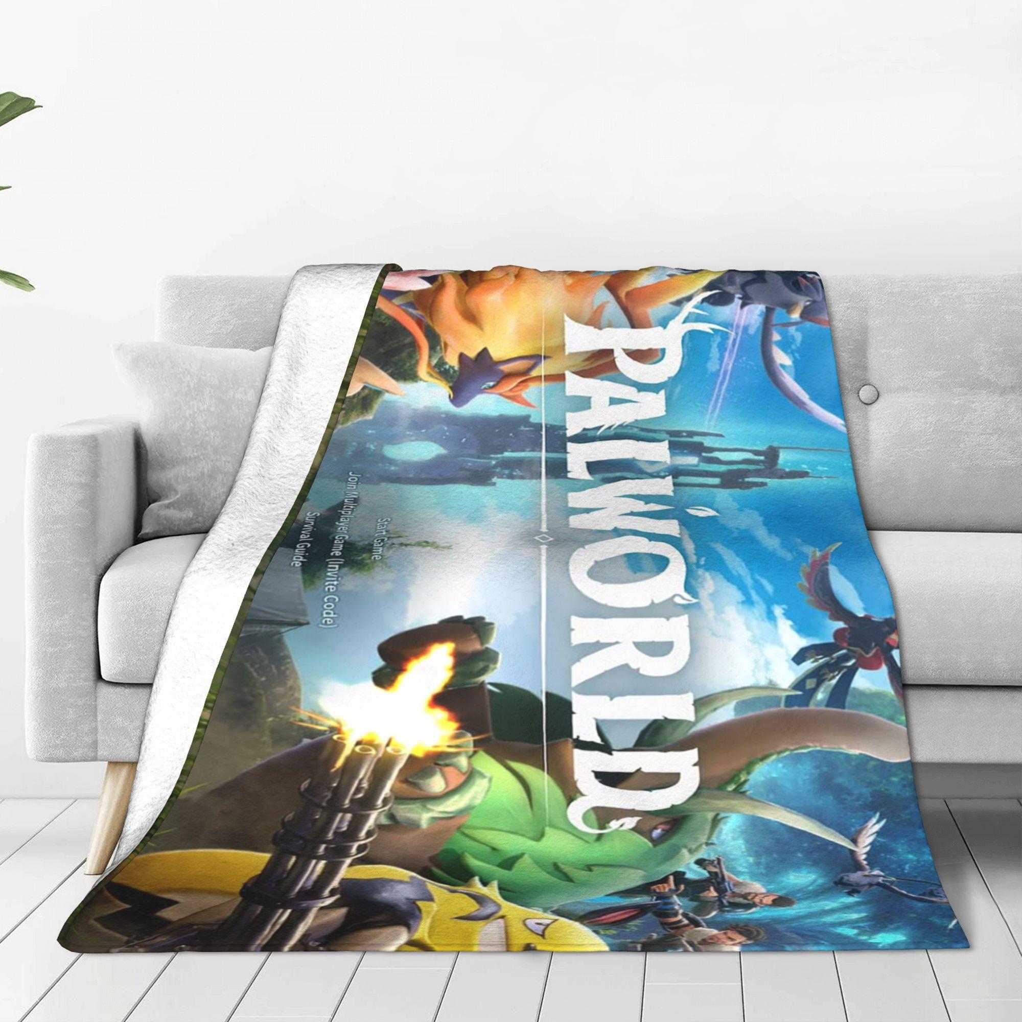 Exquisite Fashion Items Unisex Palworld Game Lover Blanket Portable Flannel Sofa Throw Blanket For Home Bedroom Outdoor Throws Bedspread Quilt