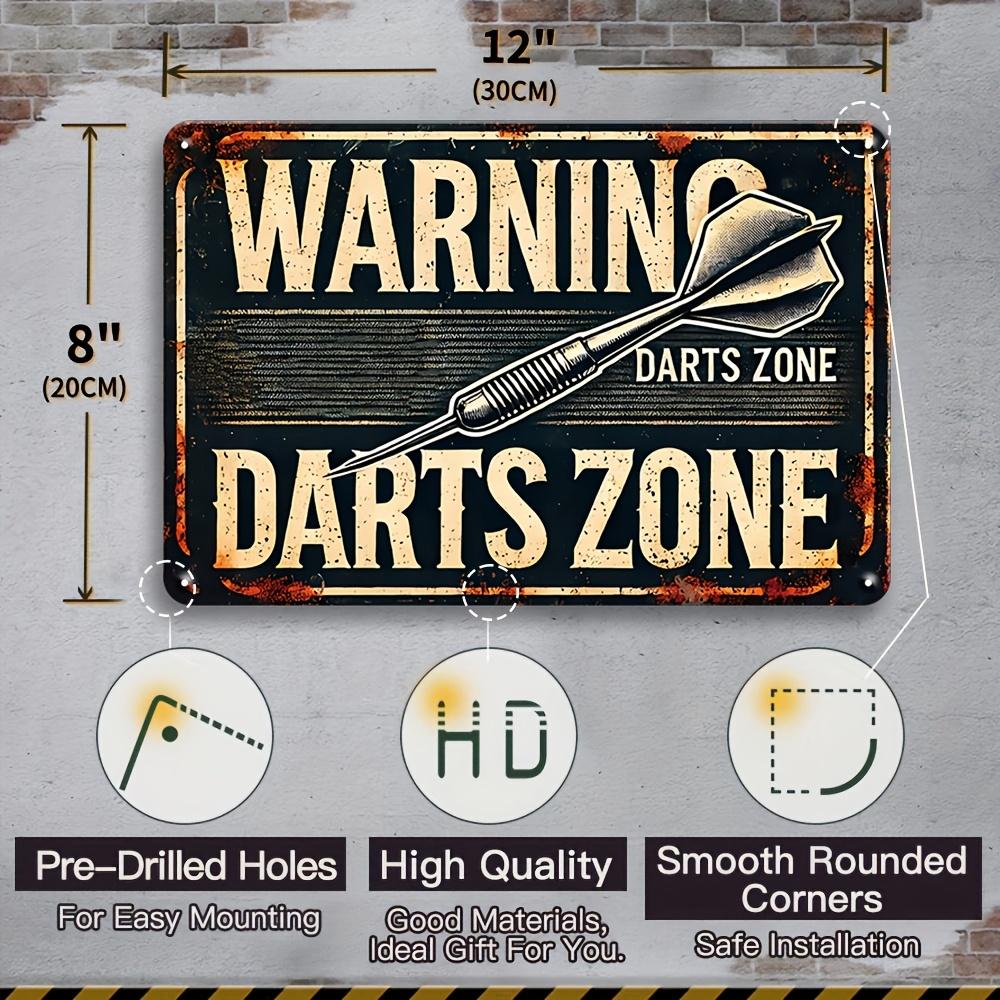 

Vintage Darts Vintage Metal Darts Tin Sign Set Retro Humor Warning Decor for Man Cave Bar Garage Durable Industrial W 20x30cm（7.8x11.8inch）