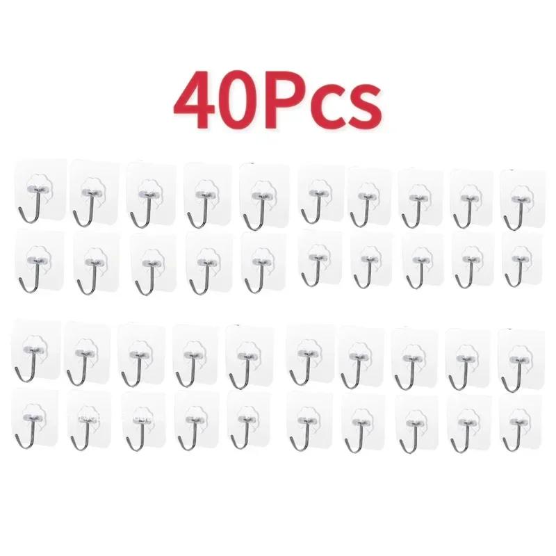 Transparent Self Adhesive Wall Hooks Hangers Key Holder Towel Holder Bathroom Organizer Rack Kitchen Strong Adhesive Wall Hooks