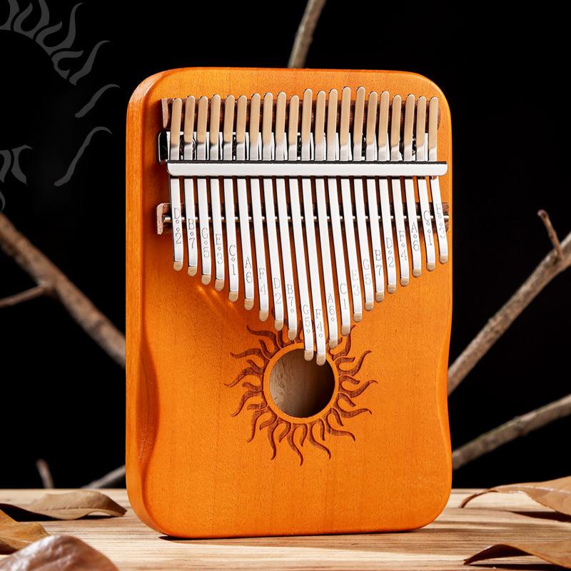 Hluru Kalimba 21 Keys Full Wood Maple 17 Keys Kalimba with Sound Hole Mbira For Beginner Musical Instrument
