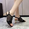 Summer Women 2024 Women Shoes Thick Heeled Sandals Fashionable Open Toed Fish Mouth Sandals Platform Sandals