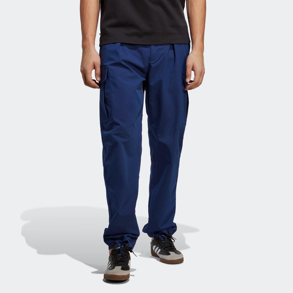 Adidas Originals Blue Version Series Solid High-Waisted Casual Cargo Pants Men Pants Night-Purple IA2491