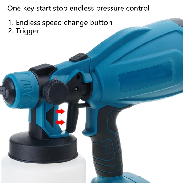 Portable 220V Cordless Paint Sprayer, 150 Din/s Viscosity, 4 Nozzle Type HighPerformances For DIY Enthusiasts