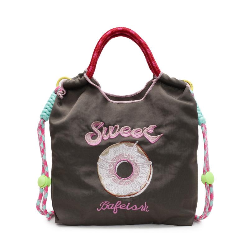 

Женская сумка новая городская простая модная сумка для покупок на одно плечо через плечо сумочка нейлон серый