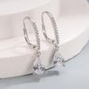Neue 925 Sterling Silber Glänzende Zirkon Ohrringe Damen Kreis Runde Ohrringe Modisch Elegant Zirkon Geburtstagsfeier Geschenke