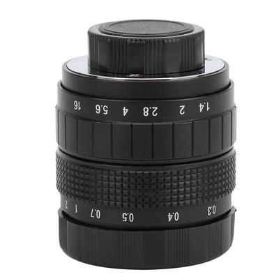 Objetivo de Montura C de 50 mm F1.4 Usado con Anillo Adaptador para Cámara Mirrorless Canonnegro