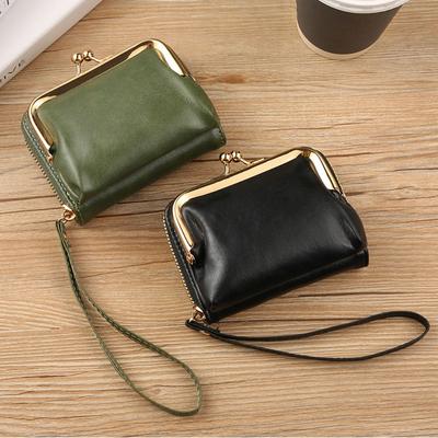 Female Short Wallets Card Holder Durable PU Leather Coin Purses Cute Clutch Hasp Large Capacity Money Bag