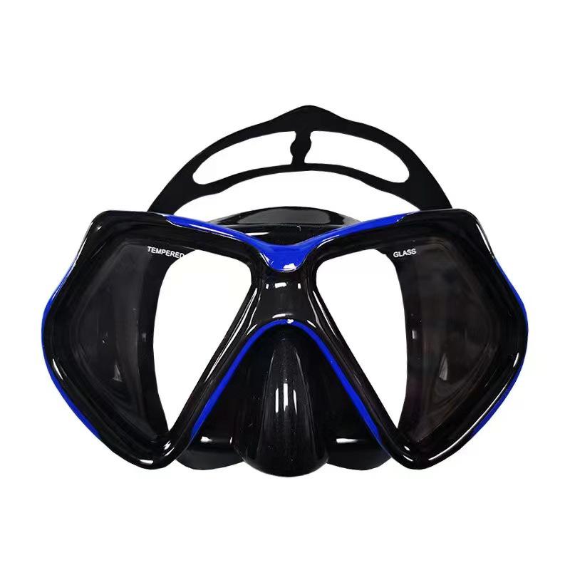 HD Wasserdichte Anti-Beschlag Taucherbrille mit Silikondichtung & Nasenschutz, Großes Gestell für Damen & Herren