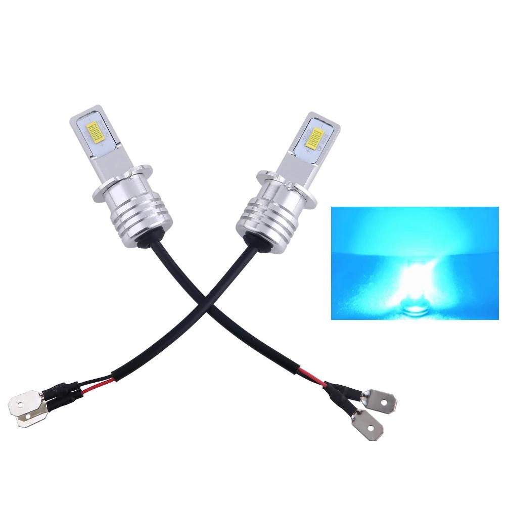 

2 шт./компл. 80 Вт H3 Автомобильная фара 3570 2SMD Светодиодная лампа Головной свет 4000 лм Светодиодные чипы Противотуманная лампа 6000K Белая Синяя Желтая лампа DC12V 24V