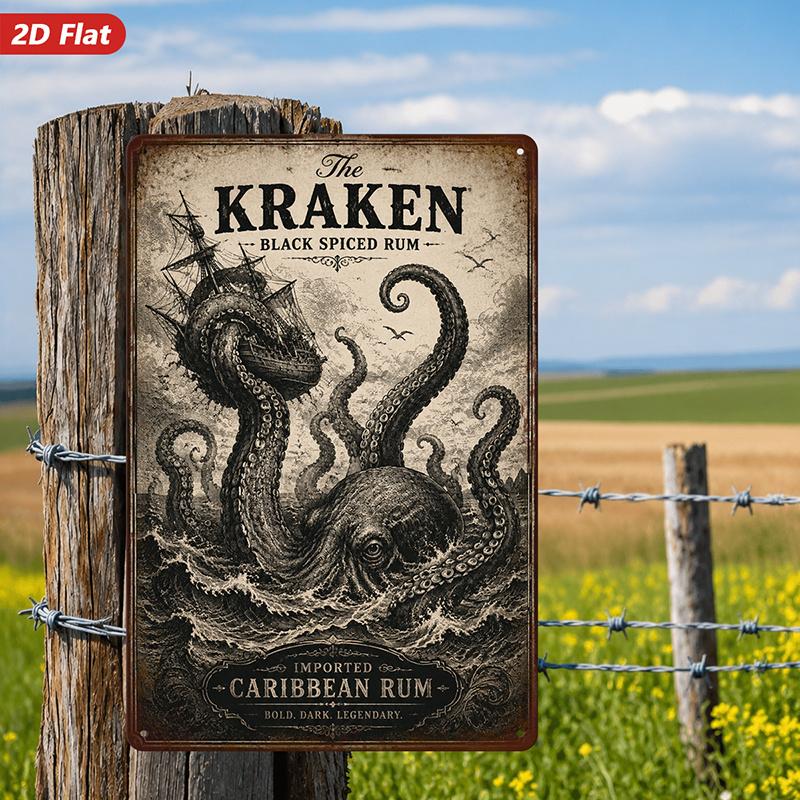 Kraken Siyah Baharatlı Rom Metal Tabela