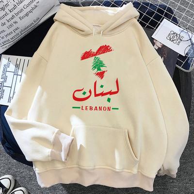 Lebanon Hoodie Manga Elegant Streetwear Comfortable Modern Style Pattern Female Sweatshirts Athleisure Trendy