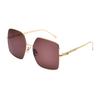 Unregelmäßige rahmenlose vielseitige trendige Mode große Sonnenbrille ovale Sonnenbrille Damen Sonnenbrille FF0439S-001U1