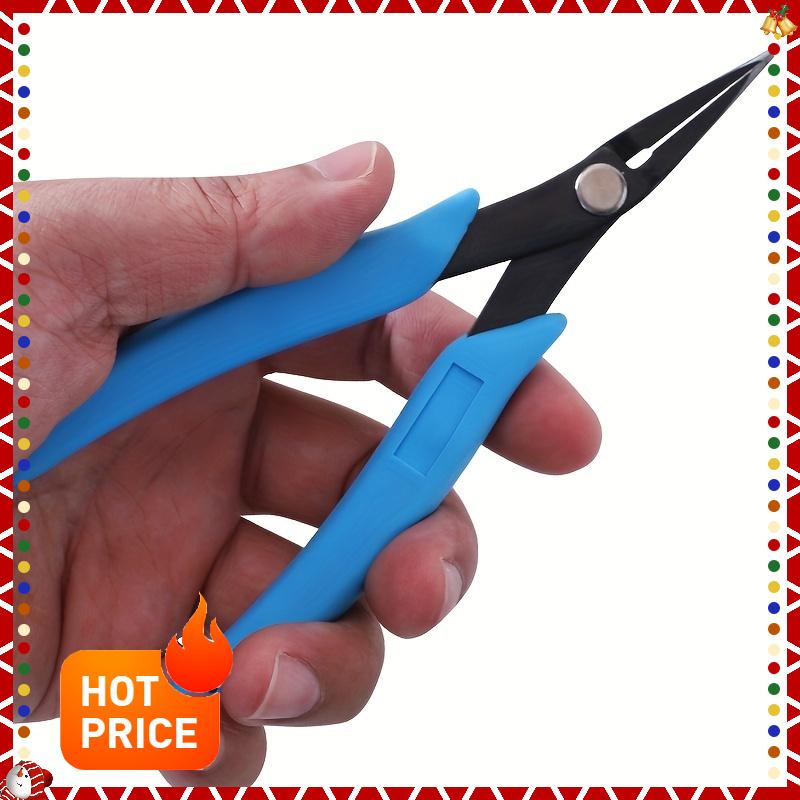 1pc Professional Jewelry Making Pliers Durable Carbon Steel Pliers Heavy-Duty Pointed Tip Anti-Slip Pliers Home Accessories