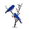 Metal Birds On Branch Desktop Ornament for Indoor Tabletop Dining Room Style A
