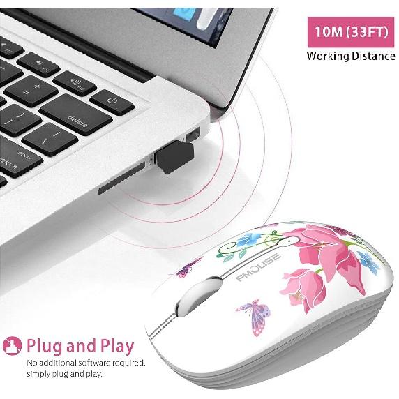 Original M101 Wireless Mouse 2.4G Cute Silent Optical Cartoon Computer Mice With USB Receiver 1600DPI for Laptop Gift