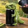 Atmosphere Desk Ornament Dinosaur Can Cover, Cute Animal Soda Holder for 375ml Cans, Cover Plastic Drink Stand Desk, Fun Party Home Bar Decor